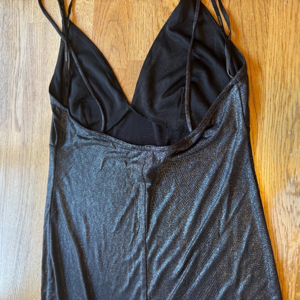 Forever 21 Black Shimmer Maxi Dress Size Small - Picture 6 of 10